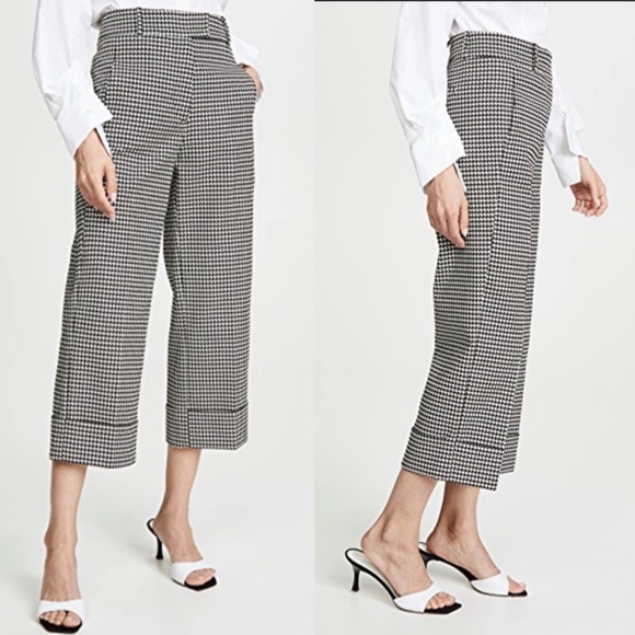 Silvia Tcherassi Houndstooth Beatrice Cropped Pants M - Picture 5 of 13